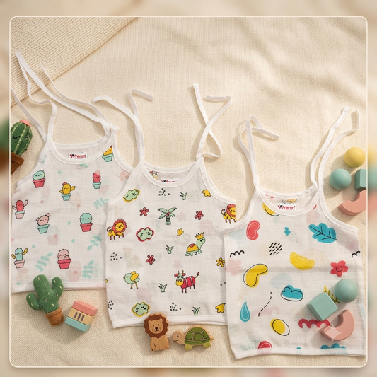 JABLA COMBO|Muslin Jabla Knot Combo of 3 |( Random prints Unisex)