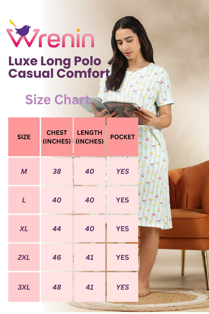 Luxe Long T-Shirt - Waffle Cotton - Casual Comfort - Zest