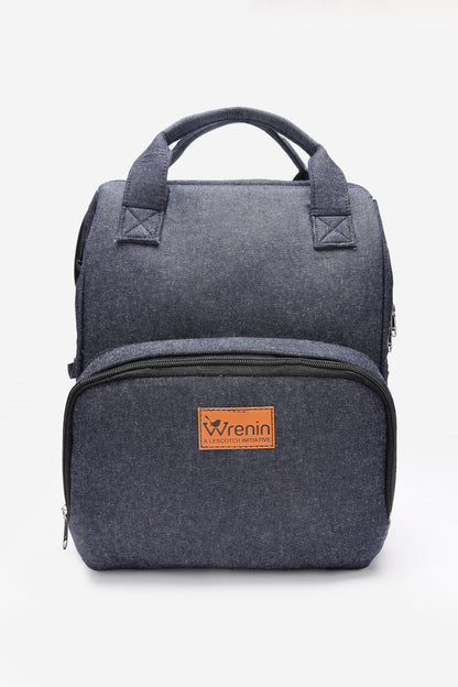 Cotton Maternity Diaper Backpack for Mom's -Urban Denim