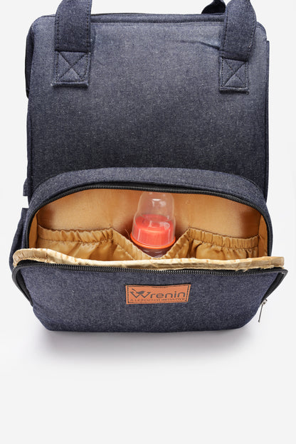 Cotton Maternity Diaper Backpack for Mom's -Urban Denim