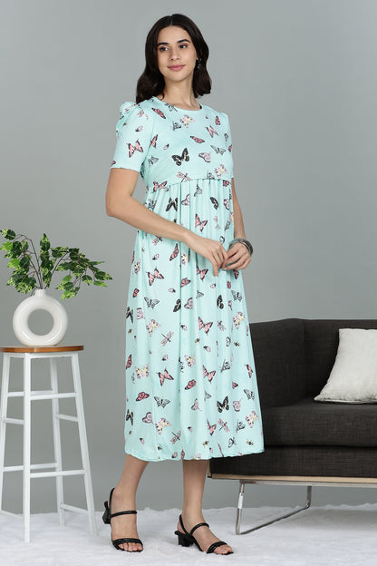 ZIPLESS MATERNITY WEAR PUFFSLEEVE |SPUN| LEPIDOPTERA LUXE