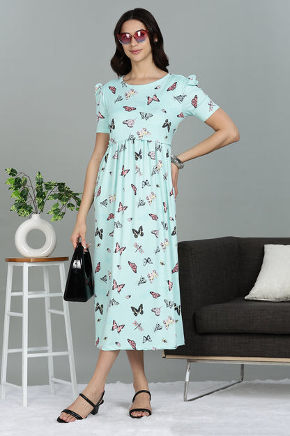 ZIPLESS MATERNITY WEAR PUFFSLEEVE |SPUN| LEPIDOPTERA LUXE