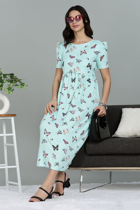 ZIPLESS MATERNITY WEAR PUFFSLEEVE |SPUN| LEPIDOPTERA LUXE