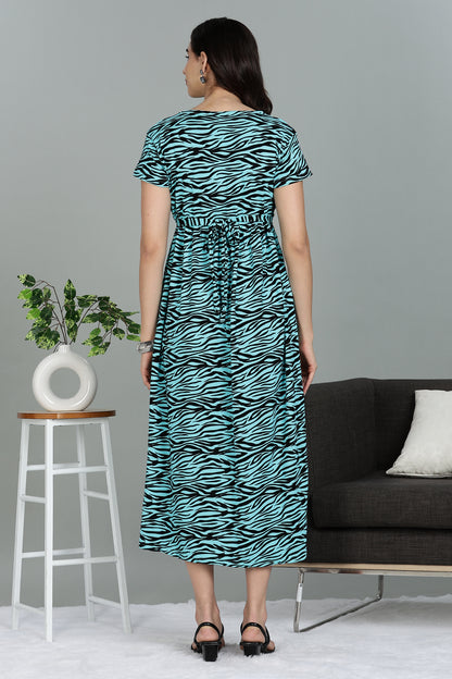 ZIPLESS MATERNITY WEAR | SHORTSLEEVE | OCEANIC ZEBRA