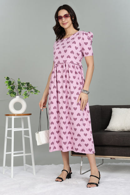 ZIPLESS MATERNITY WEAR |PUFFSLEEVE | VALENTINE VOGUE