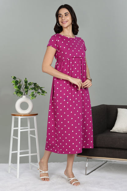 ZIPLESS MATERNITY WEAR | SHORTSLEEVE | RASPBERRY ROMANCE