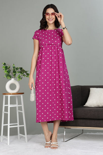 ZIPLESS MATERNITY WEAR | SHORTSLEEVE | RASPBERRY ROMANCE