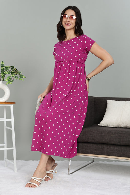 ZIPLESS MATERNITY WEAR | SHORTSLEEVE | RASPBERRY ROMANCE