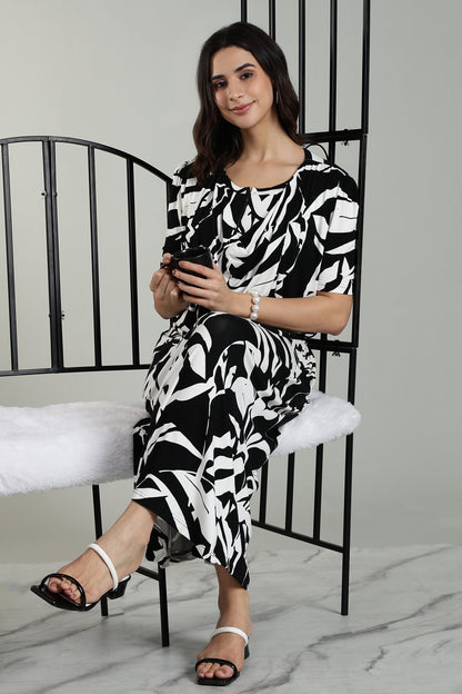 Maternity wear with Shawl - Ebony Flora