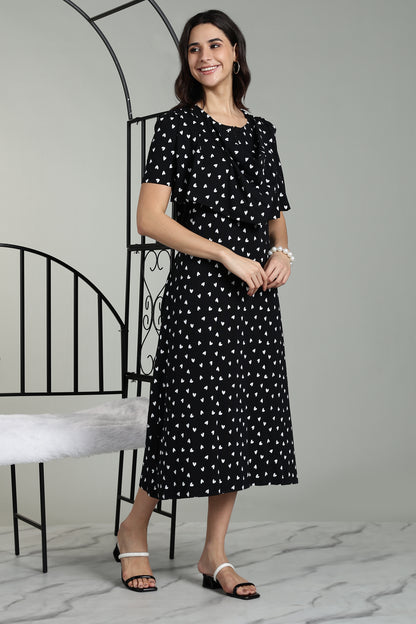 Maternity wear with Shawl - Luxe Starry Romance