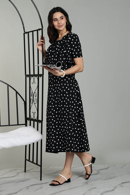 Maternity wear with Shawl - Luxe Starry Romance