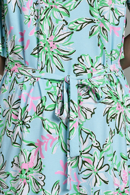 Maternity Wear With Shawl - Tropical Mist