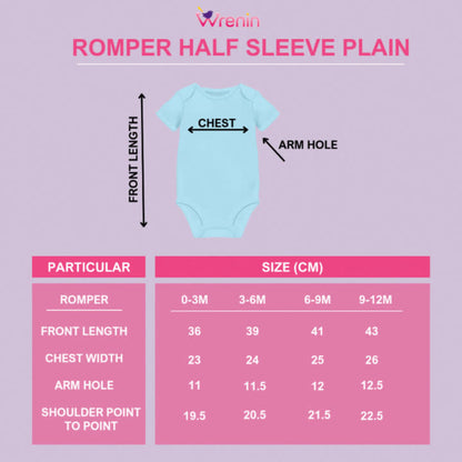 Romper Half Sleeve Plain - Berry bliss