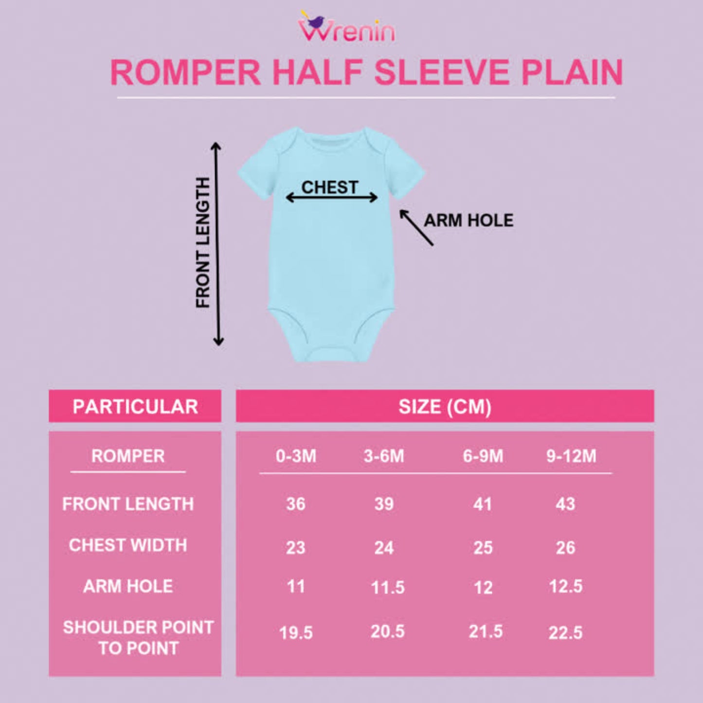 Romper Half Sleeve Plain - Cotton Candy Cutie