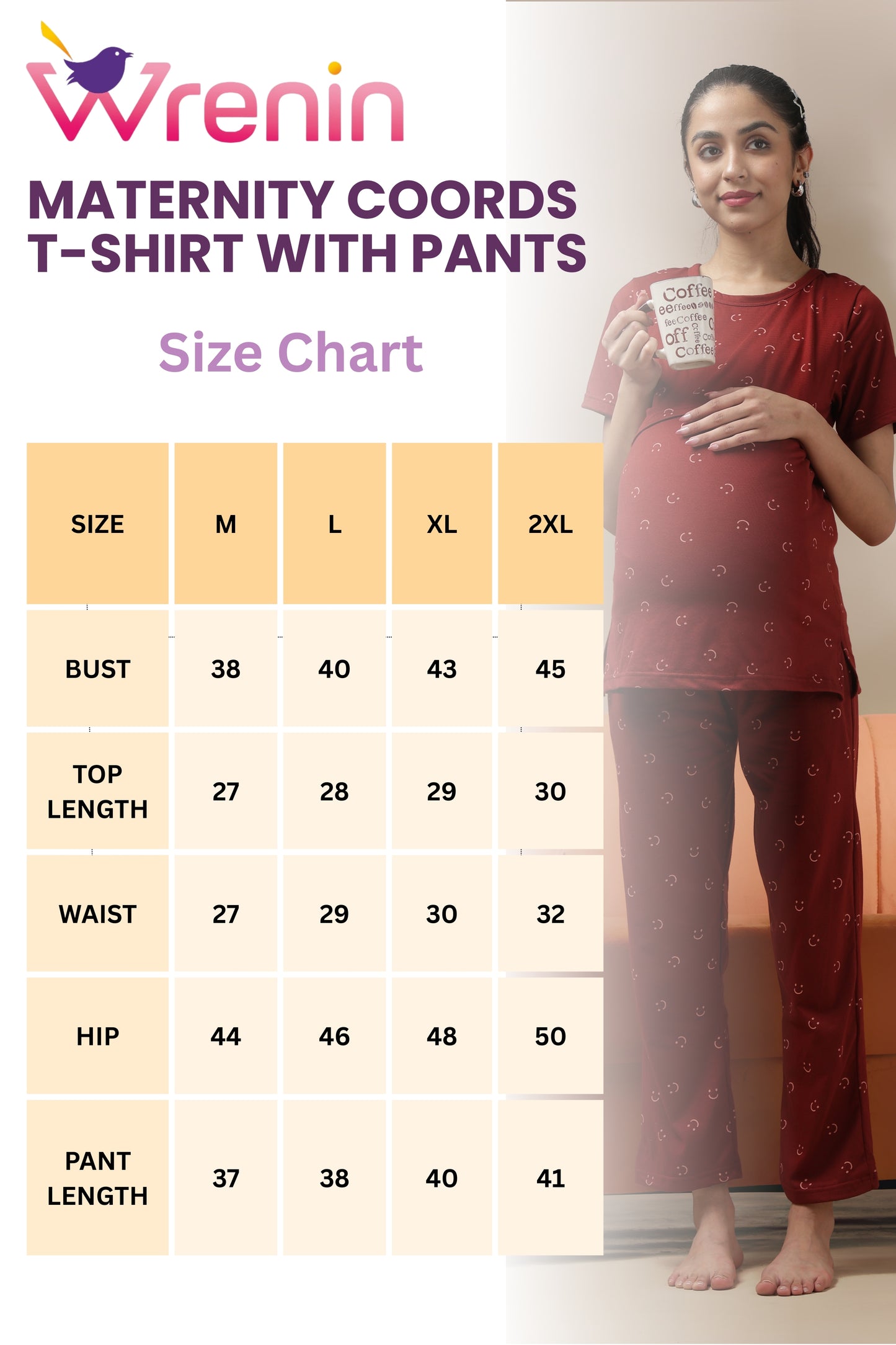 MATERNITY COORDS | ZIPLESS T-SHIRT WITH PANTS |SPUN |INTRODUCTORY PRICE | CHEER CHARM