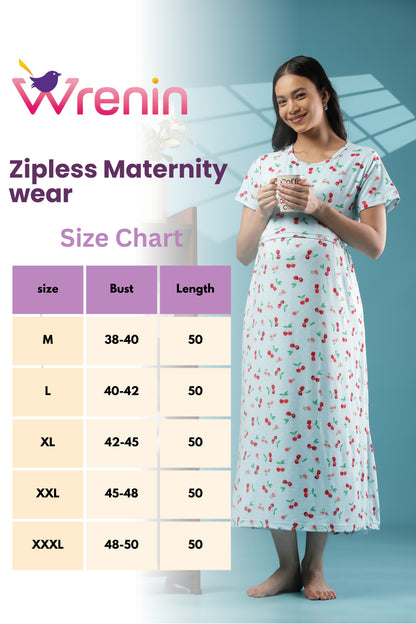 ZIPLESS MATERNITY WEAR | SHORT SLEEVE |SPUN | ORCHID DREAM