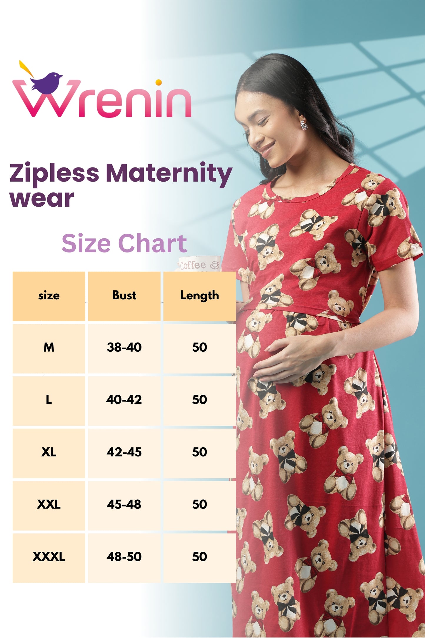 ZIPLESS MATERNITY WEAR | SHORT SLEEVE | KNITTED COTTON| TEDDY CUDDLE