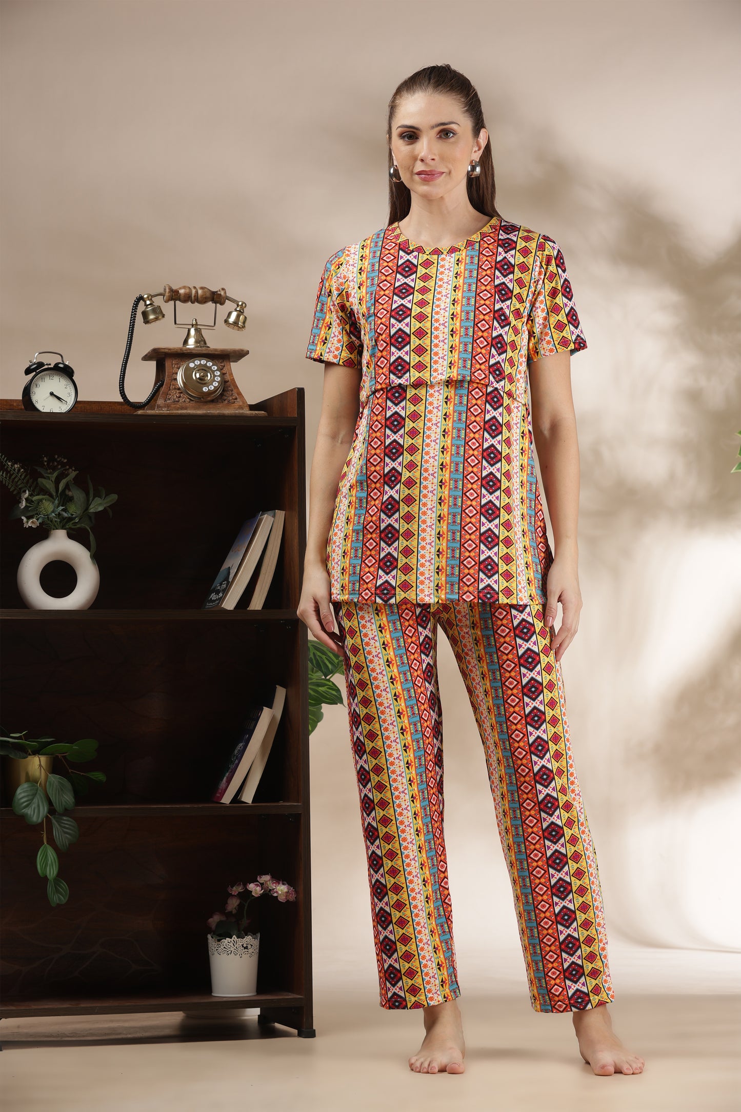 MATERNITY COORDS | ZIPLESS T-SHIRT WITH PANTS |SPUN |INTRODUCTORY PRICE | DESI MOSAIC