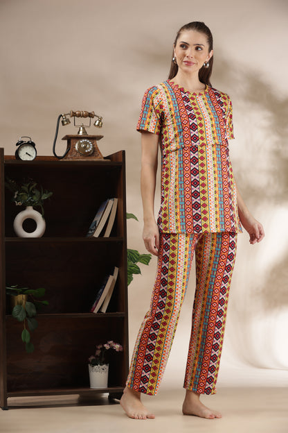 MATERNITY COORDS | ZIPLESS T-SHIRT WITH PANTS |SPUN |INTRODUCTORY PRICE | DESI MOSAIC