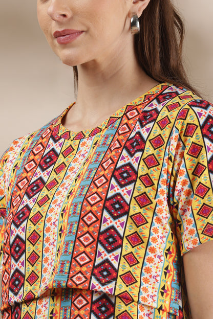 MATERNITY COORDS | ZIPLESS T-SHIRT WITH PANTS |SPUN |INTRODUCTORY PRICE | DESI MOSAIC