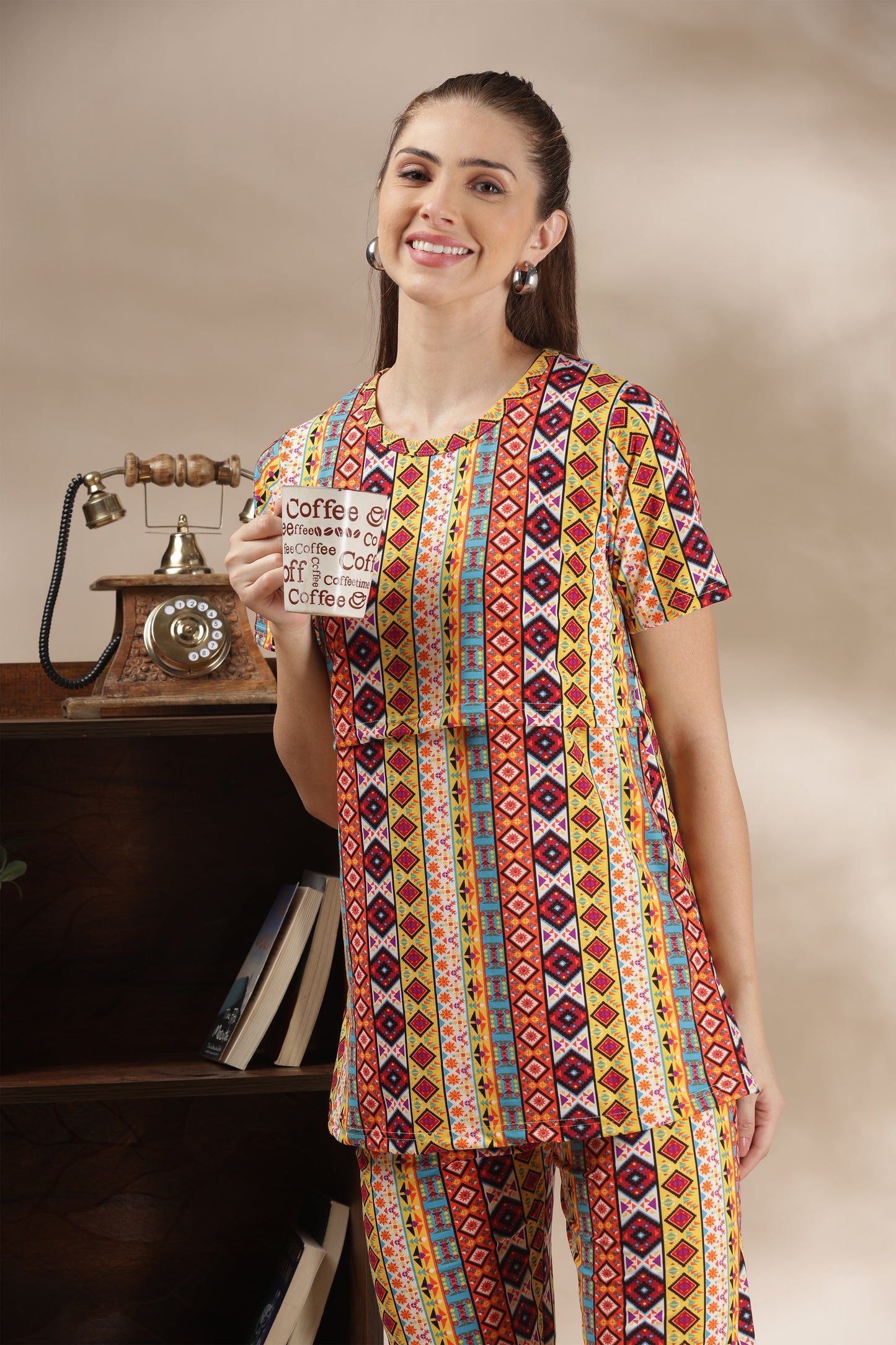 MATERNITY COORDS | ZIPLESS T-SHIRT WITH PANTS |SPUN |INTRODUCTORY PRICE | DESI MOSAIC