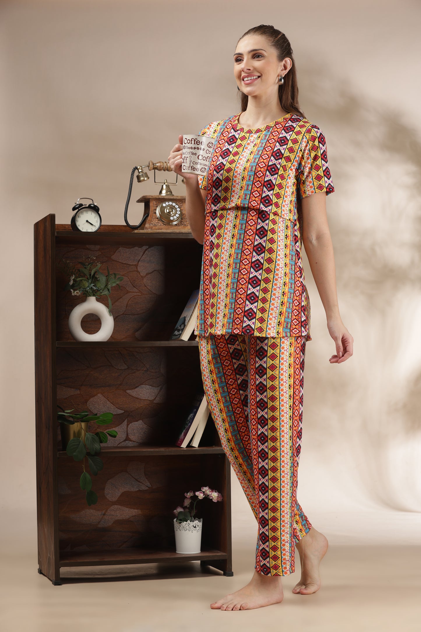 MATERNITY COORDS | ZIPLESS T-SHIRT WITH PANTS |SPUN |INTRODUCTORY PRICE | DESI MOSAIC