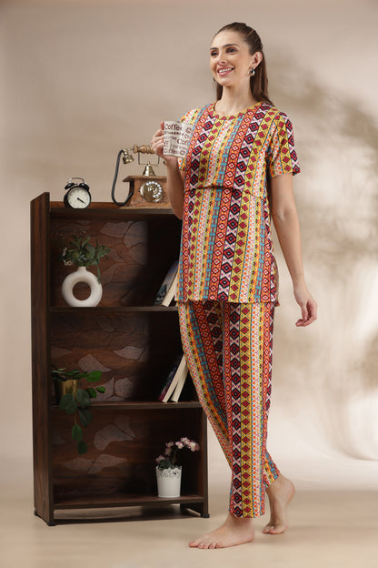 MATERNITY COORDS | ZIPLESS T-SHIRT WITH PANTS |SPUN |INTRODUCTORY PRICE | DESI MOSAIC