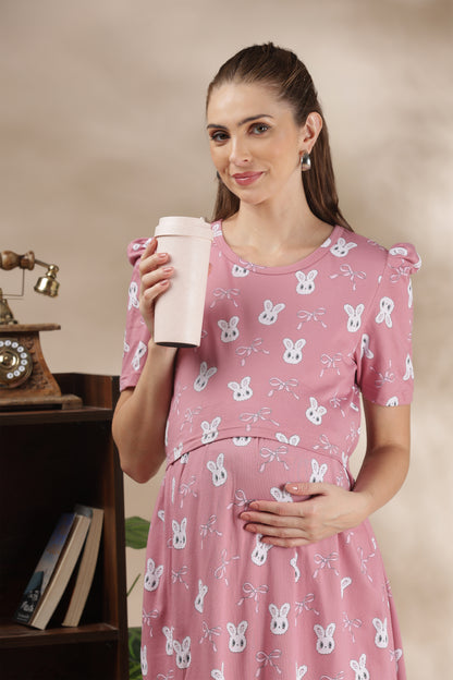 ZIPLESS MATERNITY WEAR | PUFFSLEEVE | MAMA BUNNY BLISS