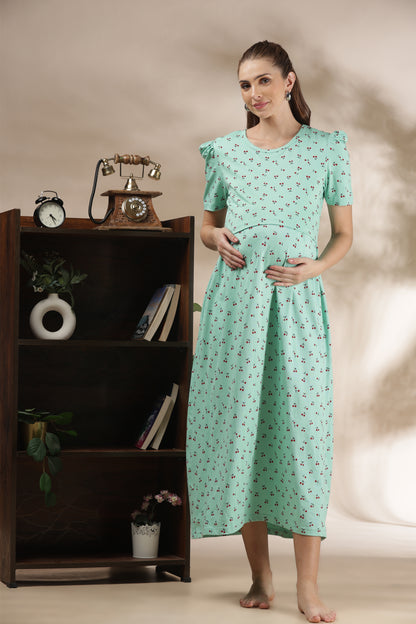 ZIPLESS MATERNITY WEAR | PUFFSLEEVE | CHERRY KISS