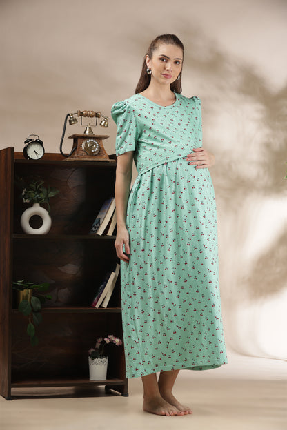 ZIPLESS MATERNITY WEAR | PUFFSLEEVE | CHERRY KISS
