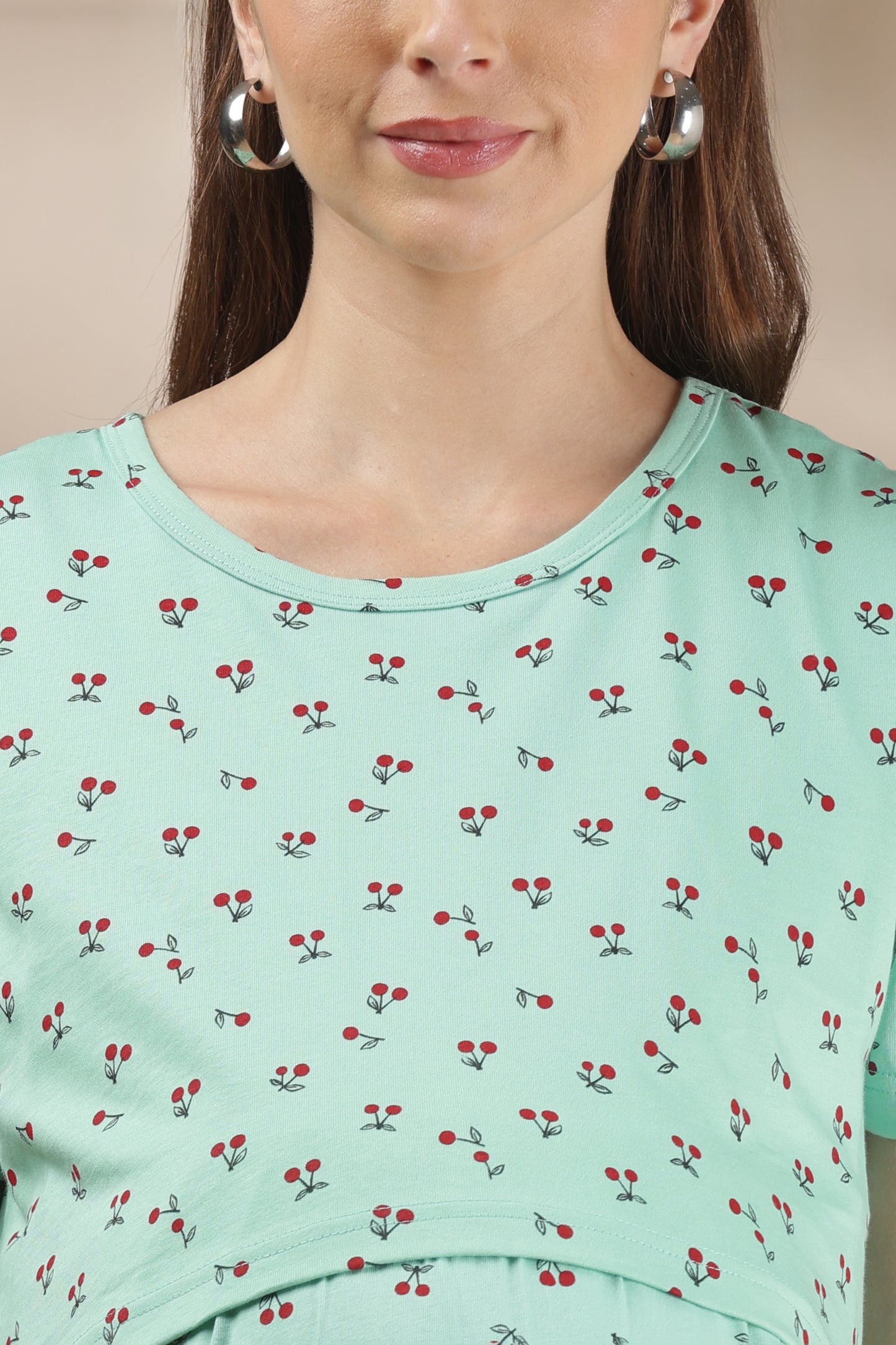 ZIPLESS MATERNITY WEAR | PUFFSLEEVE | CHERRY KISS