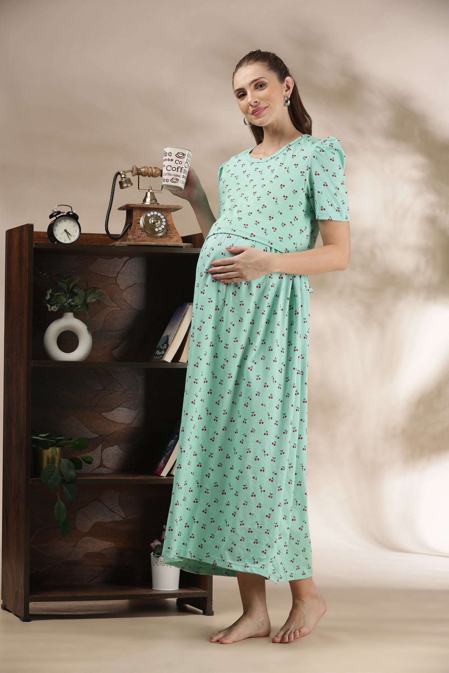 ZIPLESS MATERNITY WEAR | PUFFSLEEVE | CHERRY KISS