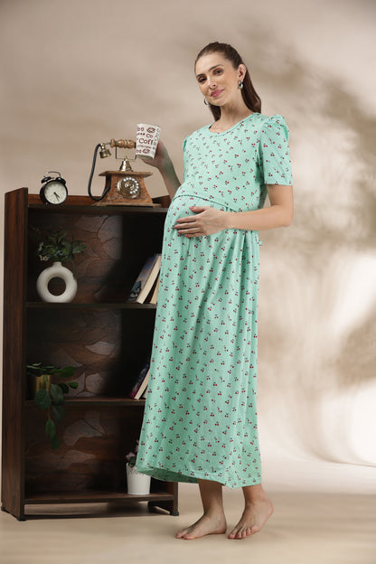 ZIPLESS MATERNITY WEAR | PUFFSLEEVE | CHERRY KISS