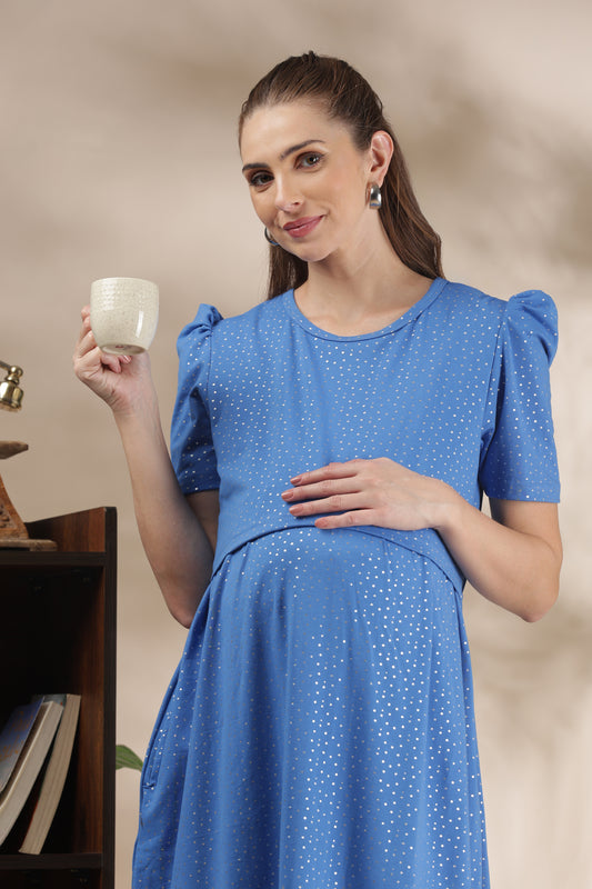 ZIPLESS MATERNITY WEAR | PUFFSLEEVE | SKY LULLABY