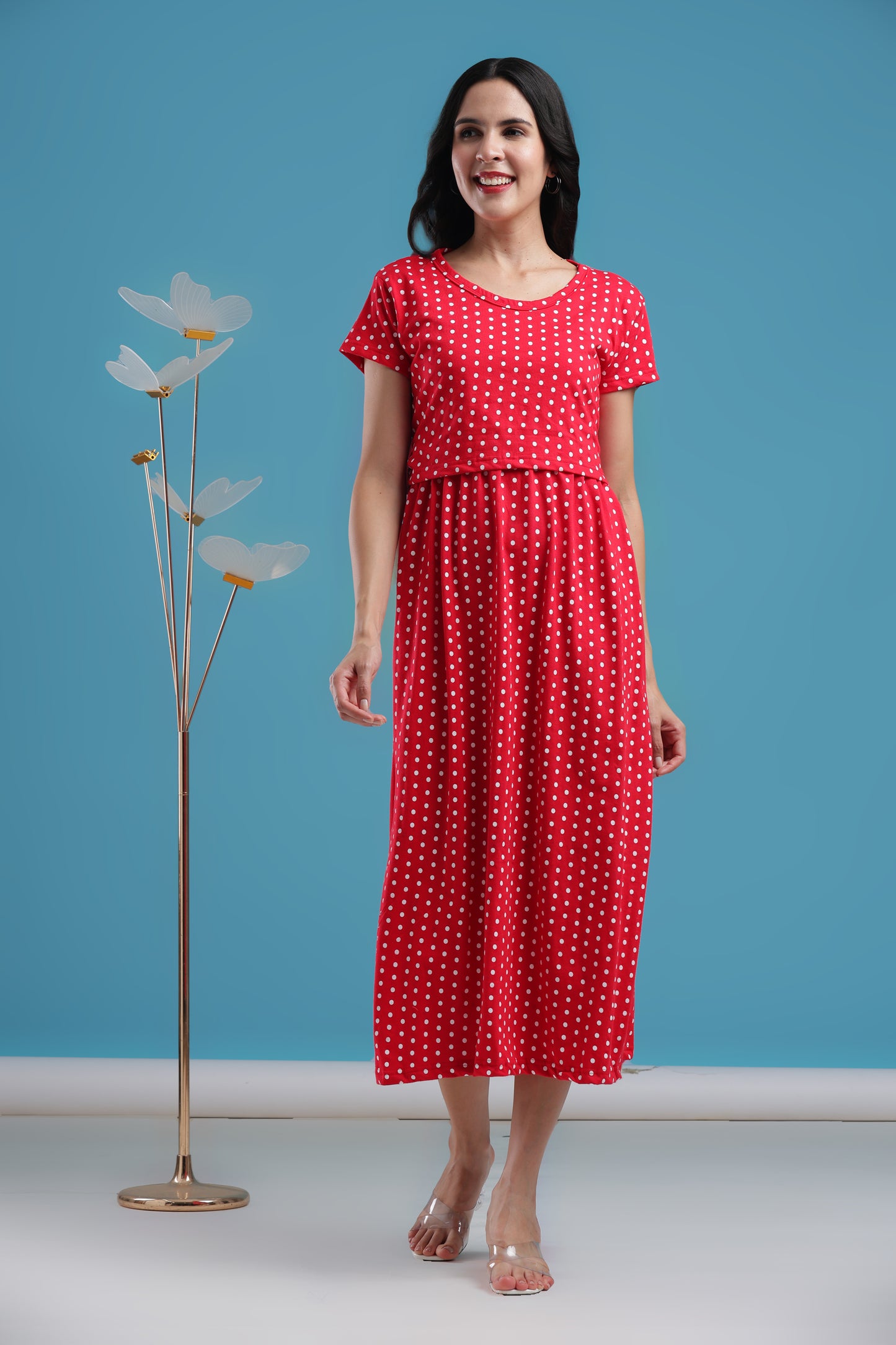 ZIPLESS MATERNITY WEAR | SHORTSLEEVE |  RED RADIANCE