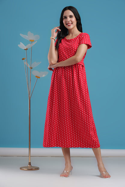 ZIPLESS MATERNITY WEAR | SHORTSLEEVE |  RED RADIANCE