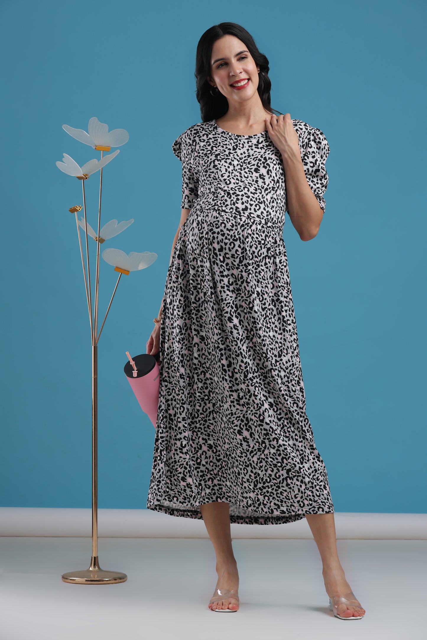 ZIPLESS MATERNITY WEAR | PUFFSLEEVE | MAMA'S CHEETAH CHIC