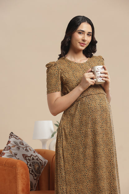 ZIPLESS MATERNITY WEAR | PUFF SLEEVE | SPUN COTTON| FIERCE & FEMININE