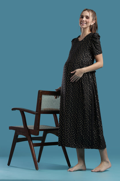 ZIPLESS MATERNITY WEAR | PUFFSLEEVE | SPUN | QUEENLY COMFORT