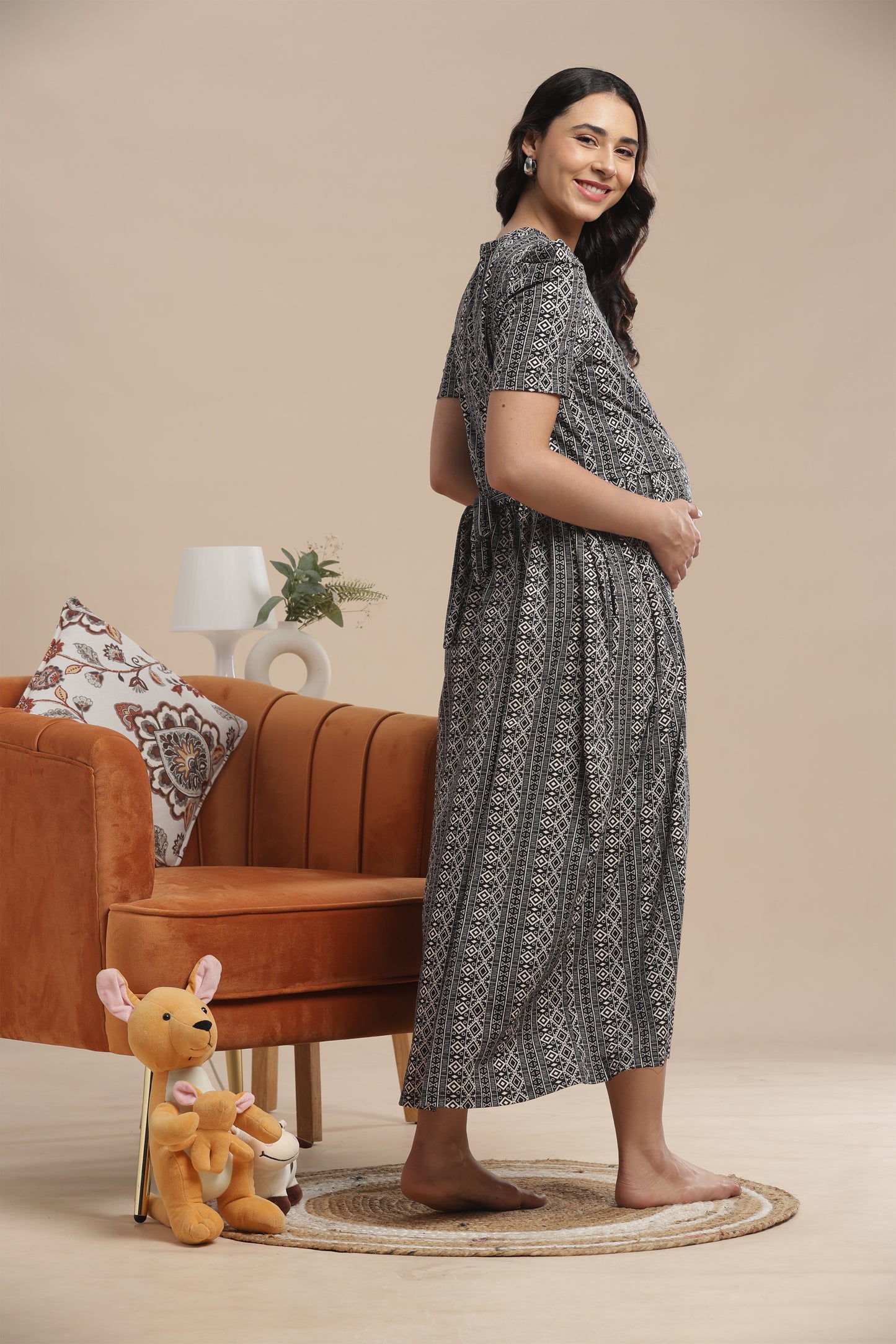 ZIPLESS MATERNITY WEAR | PUFF SLEEVE | SPUN COTTON| ETHNORA