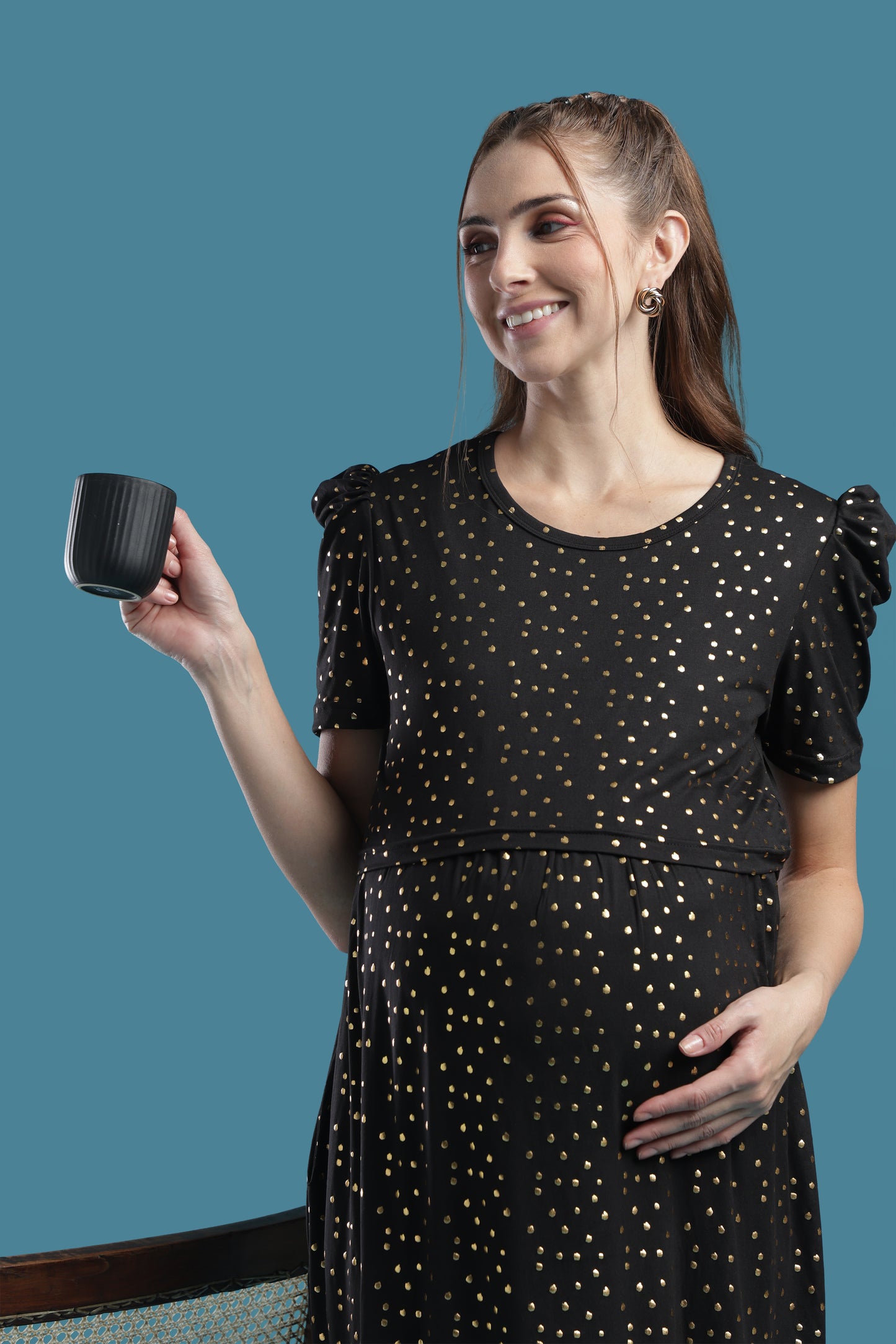 ZIPLESS MATERNITY WEAR | PUFFSLEEVE | SPUN | QUEENLY COMFORT