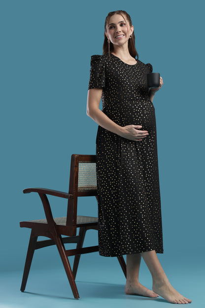 ZIPLESS MATERNITY WEAR | PUFFSLEEVE | SPUN | QUEENLY COMFORT