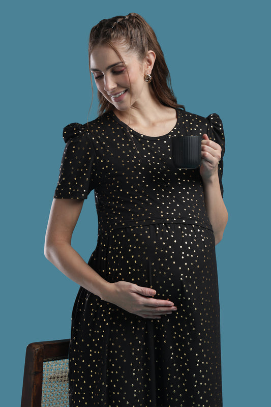 ZIPLESS MATERNITY WEAR | PUFFSLEEVE | SPUN | QUEENLY COMFORT