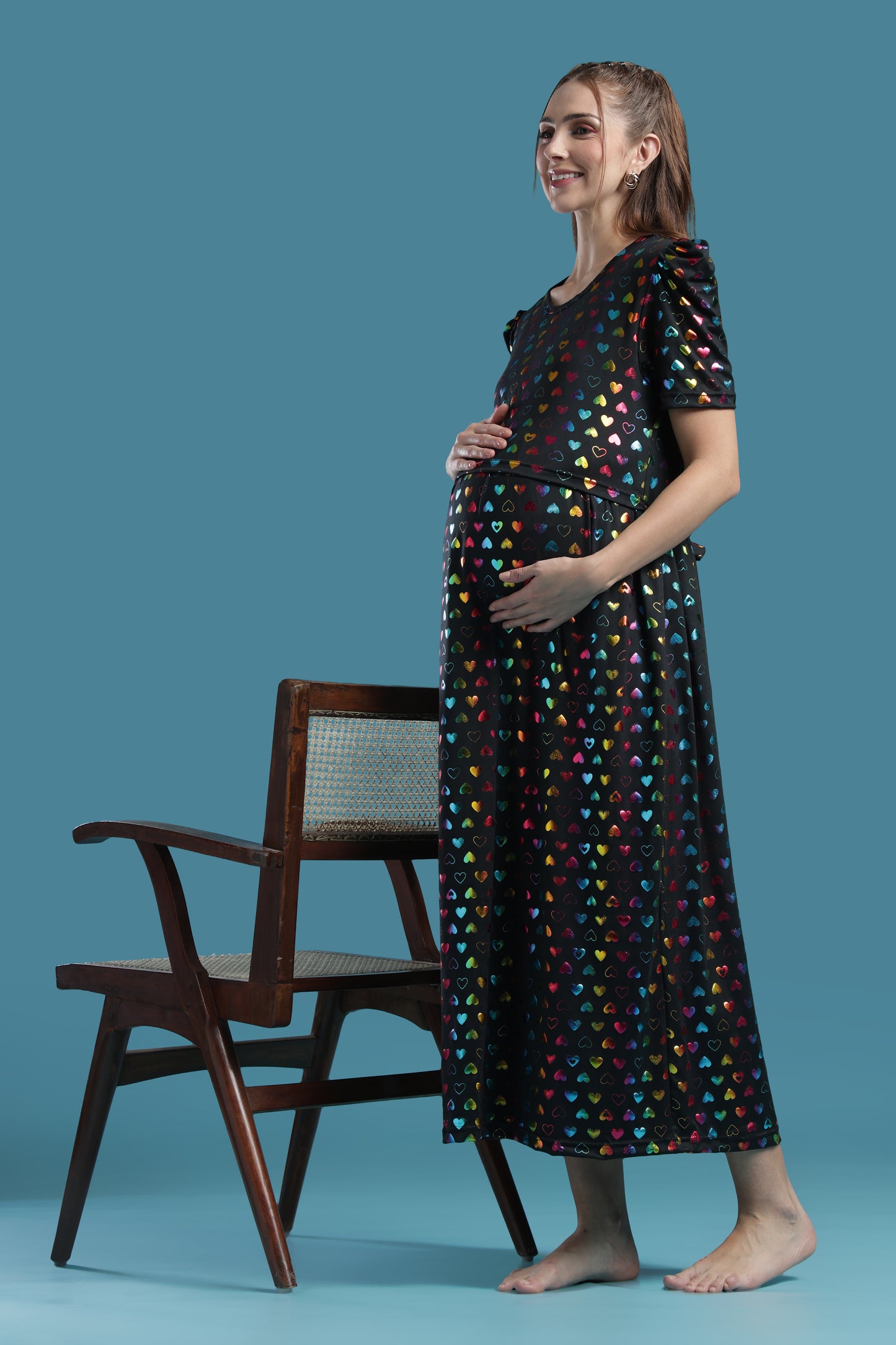 ZIPLESS MATERNITY WEAR | PUFFSLEEVE | SPUN | HEART SPARKLE