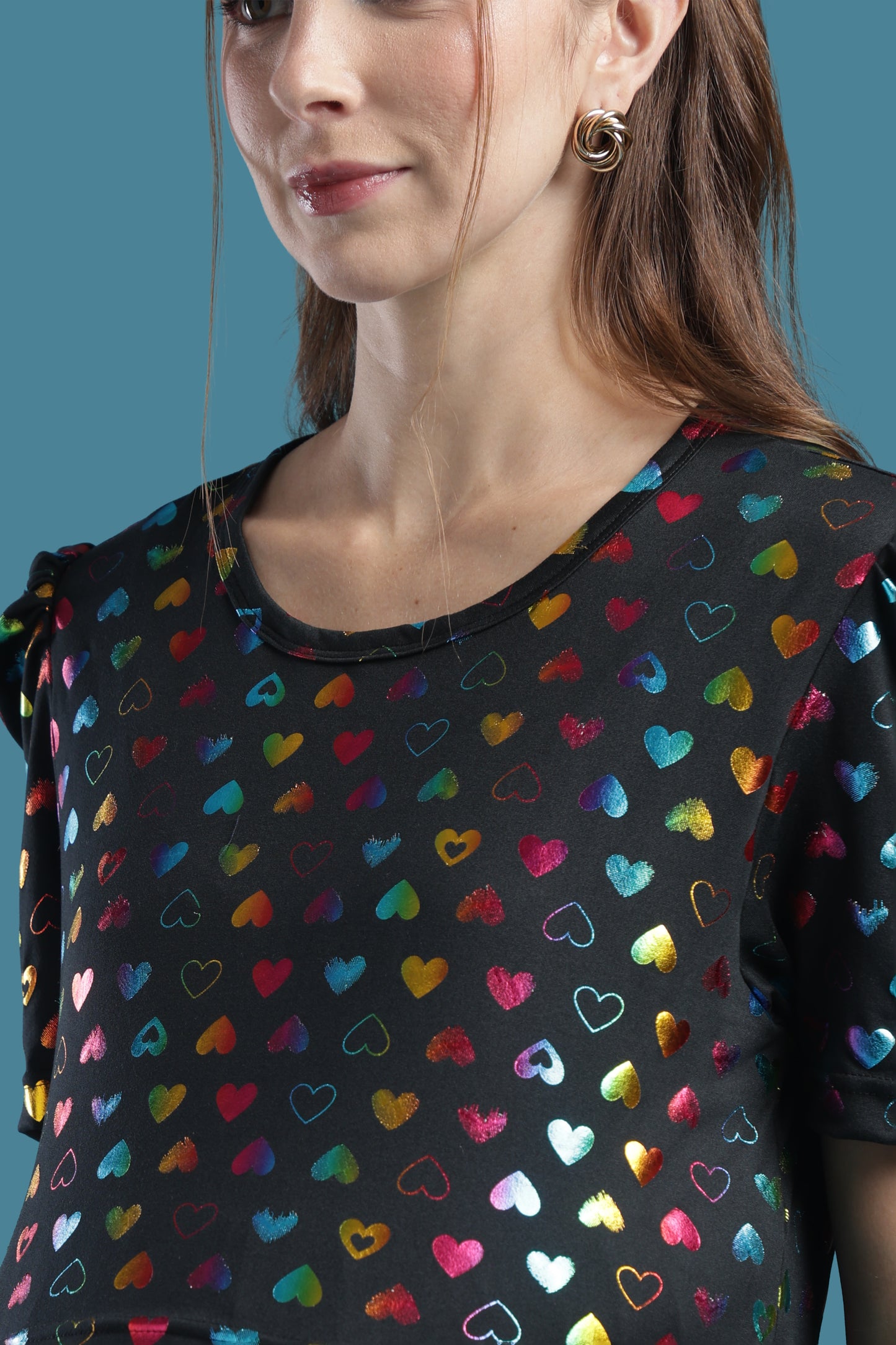 ZIPLESS MATERNITY WEAR | PUFFSLEEVE | SPUN | HEART SPARKLE