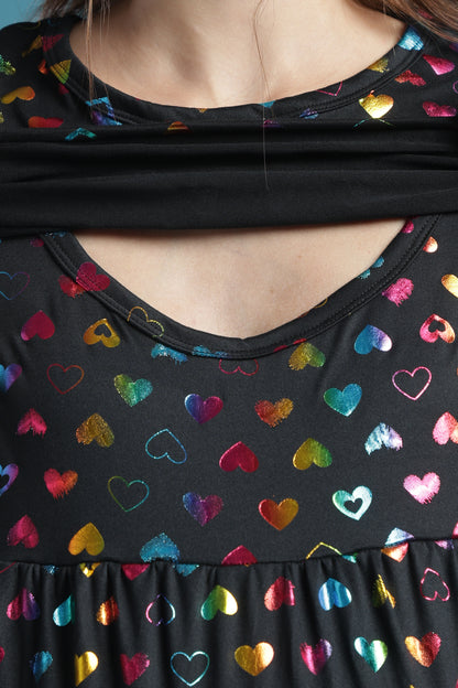 ZIPLESS MATERNITY WEAR | PUFFSLEEVE | SPUN | HEART SPARKLE