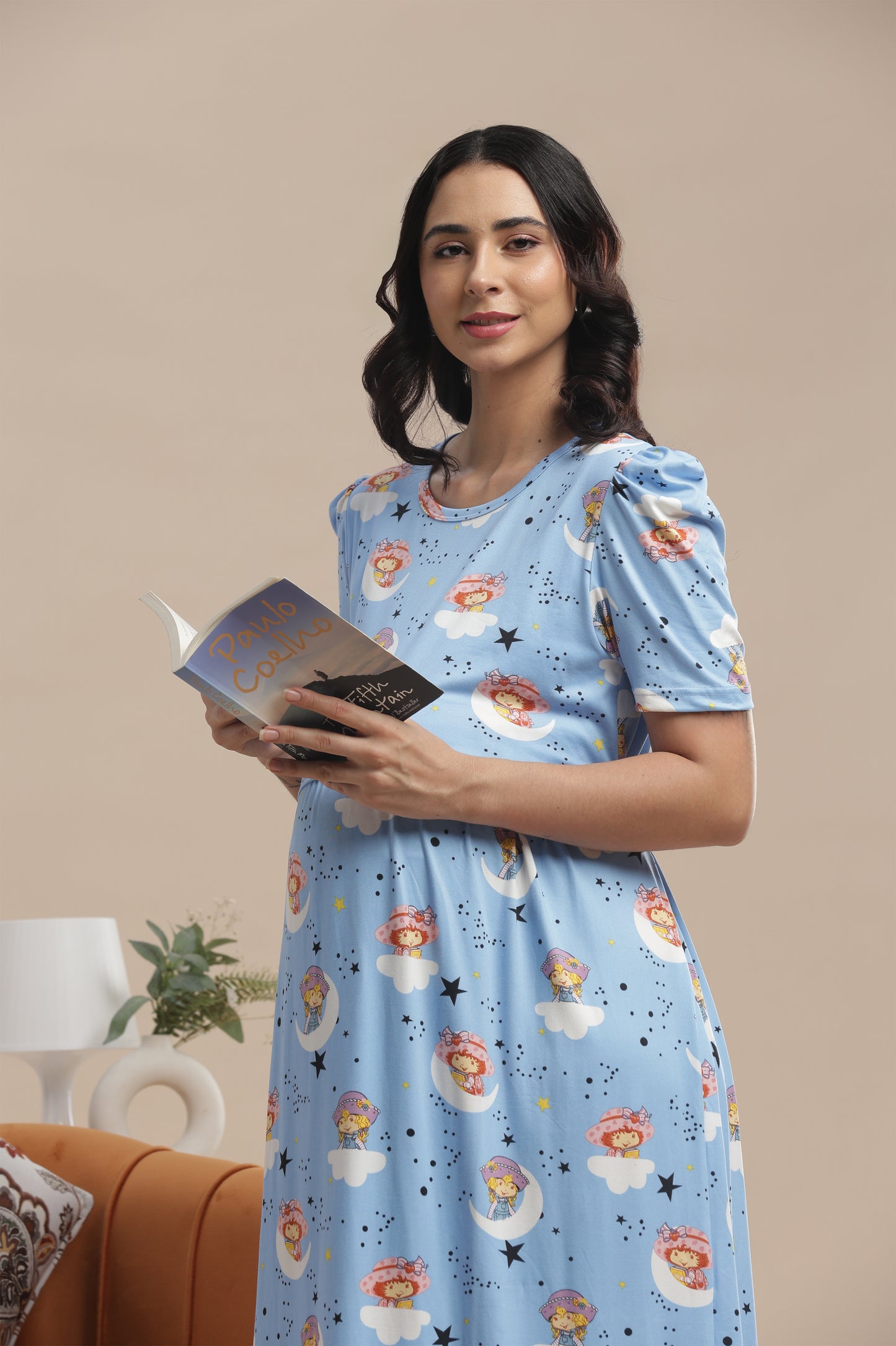 ZIPLESS MATERNITY WEAR | PUFF SLEEVE | SPUN COTTON| CELESTIA
