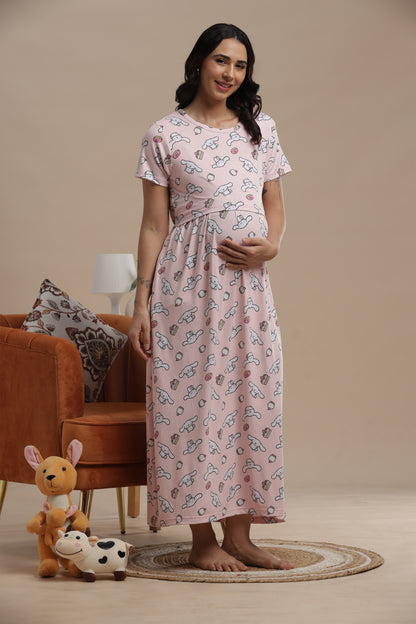 ZIPLESS MATERNITY WEAR | PUFF SLEEVE | SPUN COTTON| SUGARCLOUD MAMA