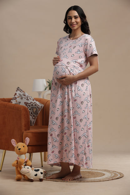 ZIPLESS MATERNITY WEAR | PUFF SLEEVE | SPUN COTTON| SUGARCLOUD MAMA