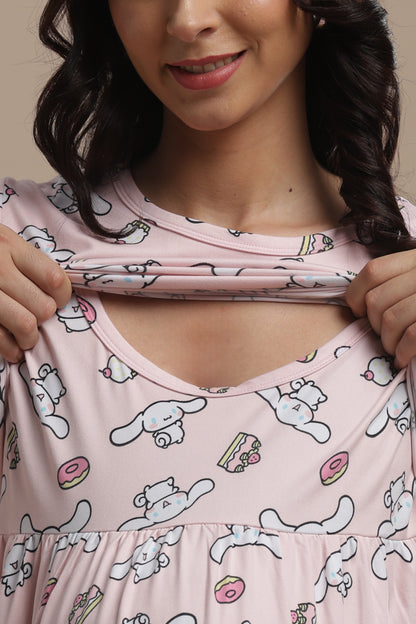 ZIPLESS MATERNITY WEAR | PUFF SLEEVE | SPUN COTTON| SUGARCLOUD MAMA